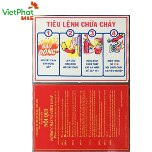 Bảng Nội Quy + Tiêu Lệnh PCCC